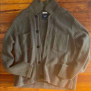 Abercrombie & Fitch Olive Green Cardigan Sweater